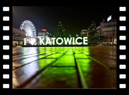 Katowice wieczorną porą - grudzień 2022